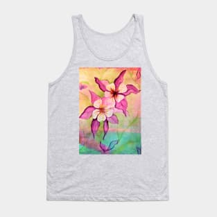 Watercolor Rainbow Aquilegia Tank Top